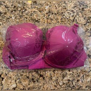 Soma Perfect Coverage Vibrant Pink Lace Bra